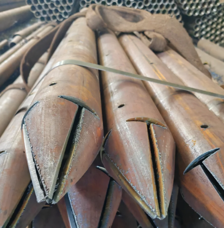 保山出尖打孔加工无缝注浆钢花管注浆管厂家